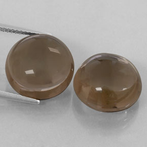 カラットの天然スモーキーブラウンスモーキークォーツ（14.06 mm・透明）