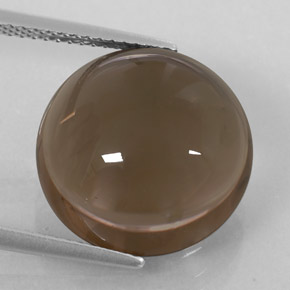 13.14カラットの天然スモーキーブラウンスモーキークォーツ（15.17 mm・透明）