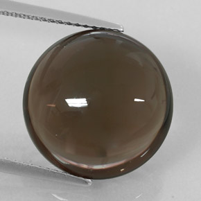 11.68カラットの天然スモーキーブラウンスモーキークォーツ（15.06 mm・透明）