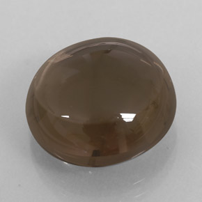 12.05カラットの天然スモーキーブラウンスモーキークォーツ（14.98 mm・透明）