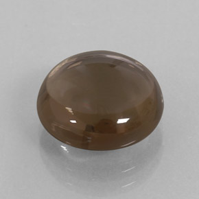 5.65カラットの天然スモーキーブラウンスモーキークォーツ（12.00 mm・透明）