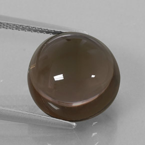 8.96カラットの天然スモーキーブラウンスモーキークォーツ（12.16 mm・透明）