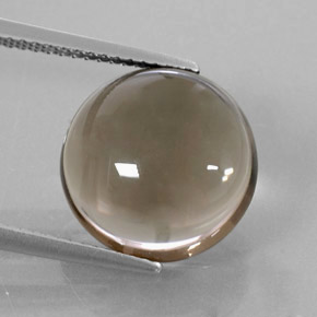 7.59カラットの天然スモーキーブラウンスモーキークォーツ（13.17 mm・ラウンドカット）