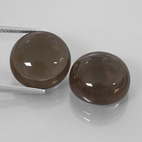 カラットの天然スモーキーブラウンスモーキークォーツ（13.33 mm・透明）