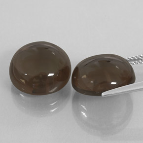 カラットの天然スモーキーブラウンスモーキークォーツ（13.33 mm・透明）
