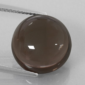 9.00カラットの天然スモーキーブラウンスモーキークォーツ（13.26 mm・透明）
