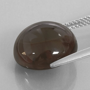 9.00カラットの天然スモーキーブラウンスモーキークォーツ（13.26 mm・透明）