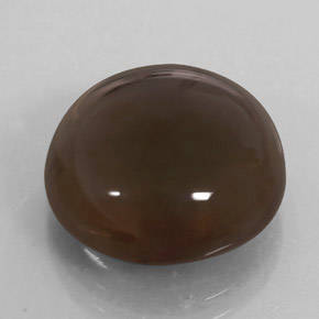 10.01カラットの天然スモーキーブラウンスモーキークォーツ（14.25 mm・透明）