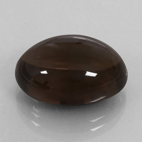 14.26カラットの天然スモーキーブラウンスモーキークォーツ（18.1×13.3 mm・オーバルカット）