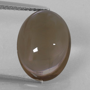 5.88カラットの天然スモーキーブラウンスモーキークォーツ（14×10.2 mm・オーバルカット）