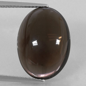 11.90カラットの天然スモーキーブラウンスモーキークォーツ（17.7×13 mm・オーバルカット）