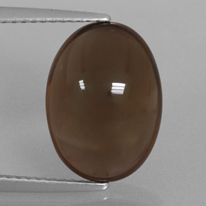 6.70カラットの天然スモーキーブラウンスモーキークォーツ（14×10.2 mm・オーバルカット）