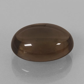 6.70カラットの天然スモーキーブラウンスモーキークォーツ（14×10.2 mm・オーバルカット）