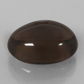 6.71カラットの天然スモーキーブラウンスモーキークォーツ（14.2×10.1 mm・オーバルカット）