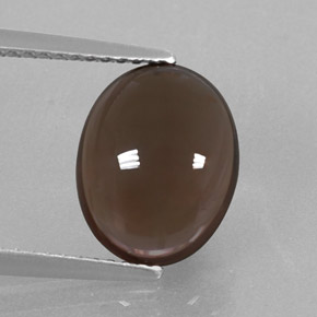3.06カラットの天然スモーキーブラウンスモーキークォーツ（11.1×8.8 mm・オーバルカット）
