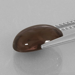 3.06カラットの天然スモーキーブラウンスモーキークォーツ（11.1×8.8 mm・オーバルカット）