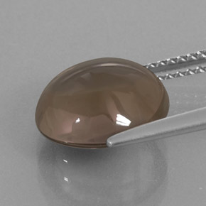 4.54カラットの天然スモーキーブラウンスモーキークォーツ、ラウンドカット、透明