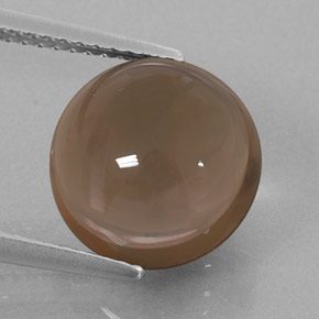5.69カラットの天然ウォルナットブラウンスモーキークォーツ（11.22 mm・ラウンドカット）
