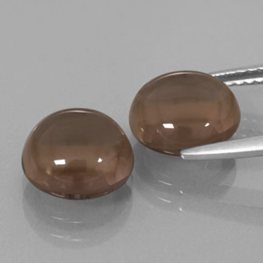 カラットの天然スモーキーブラウンスモーキークォーツ（9.02 mm・ラウンドカット）