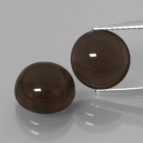 カラットの天然スモーキーブラウンスモーキークォーツ（9.20 mm・ラウンドカット）