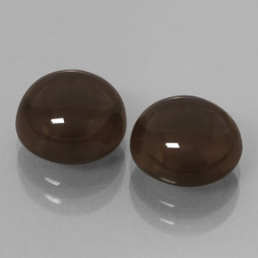 カラットの天然スモーキーブラウンスモーキークォーツ（9.20 mm・ラウンドカット）