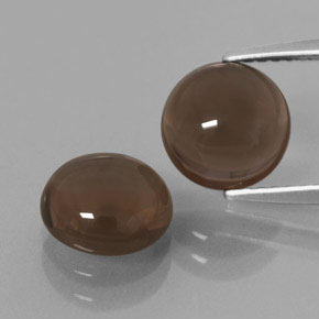 カラットの天然スモーキーブラウンスモーキークォーツ（7.95 mm・ラウンドカット）