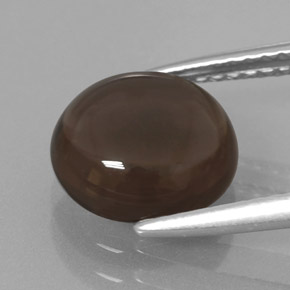 2.58カラットの天然スモーキーブラウンスモーキークォーツ、ラウンドカット、透明