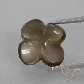 6.24ct 天然 アンバーブラウン スモーキークォーツ, フラワーカット, 透明/半透明
