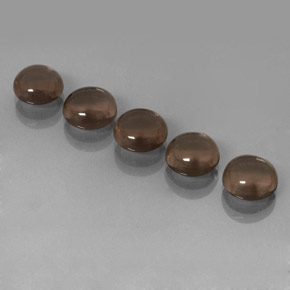 カラットの天然スモーキーブラウンスモーキークォーツ（8.06 mm・ラウンドカット）
