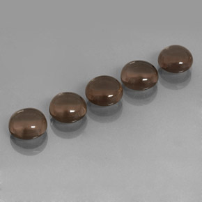 カラットの天然スモーキーブラウンスモーキークォーツ（8.06 mm・ラウンドカット）