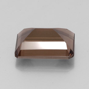 14.65カラットの天然ブラウンスモーキークォーツ（18×13.1 mm・エメラルドカット）