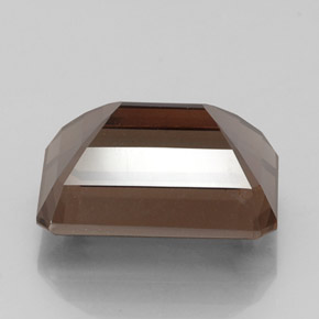 16.65カラットの天然ブラウンスモーキークォーツ（18.1×13.1 mm・エメラルドカット）