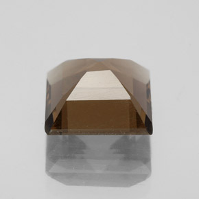 3.29カラットの天然ブラウンスモーキークォーツ（9.1×9.1 mm・エメラルドカット）
