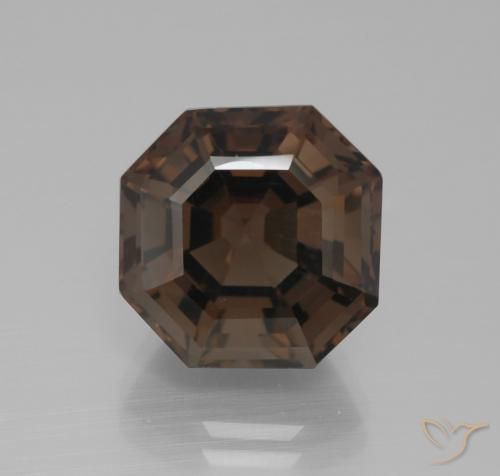 10.20ct 天然 アンバーブラウン スモーキークォーツ, エメラルドカット, VVS-VS