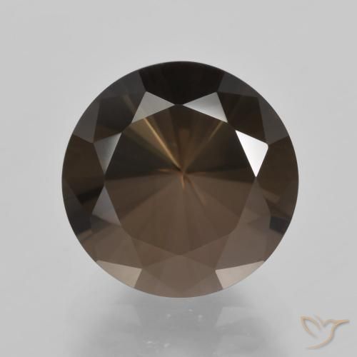 5.58ct 天然 ブラウン スモーキークォーツ, ラウンド, VVS