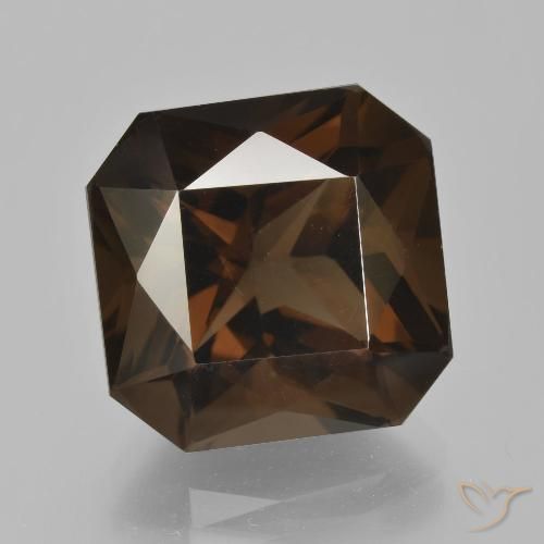 11.03ct 天然 ブラウン スモーキークォーツ, エメラルドカット, VVS