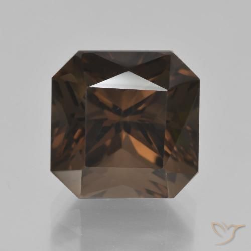 8.07ct 天然 ダークブルー スモーキークォーツ, エメラルドカット, VVS