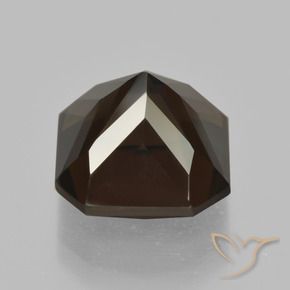 8.35カラットの天然濃いチョコレートブラウンスモーキークォーツ、八角形 / エメラルドカット、VVS