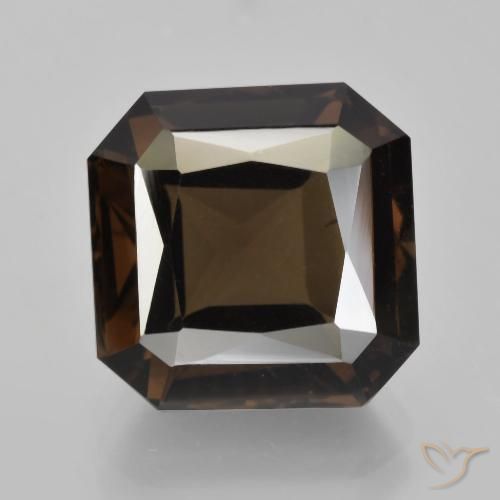 9.19ct 天然 ダークブルー スモーキークォーツ, エメラルドカット, VVS-VS