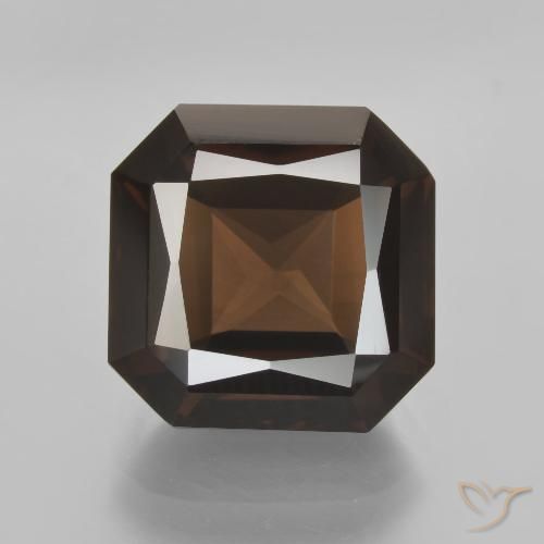 9.17ct 天然 ブラウン スモーキークォーツ, エメラルドカット, VVS-VS