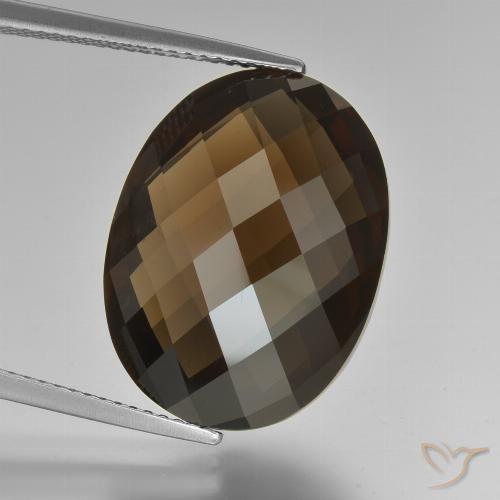 15.80ct 天然 チョコレートブラウン スモーキークォーツ, 楕円形, VVS