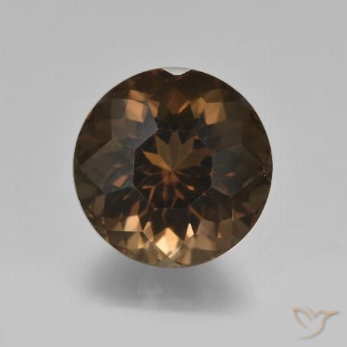 8.25ct 天然 ダークブルー スモーキークォーツ, ラウンド, VVS-VS