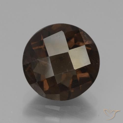 2.84ct 天然 アンバーブラウン スモーキークォーツ, ラウンド, VS-SI