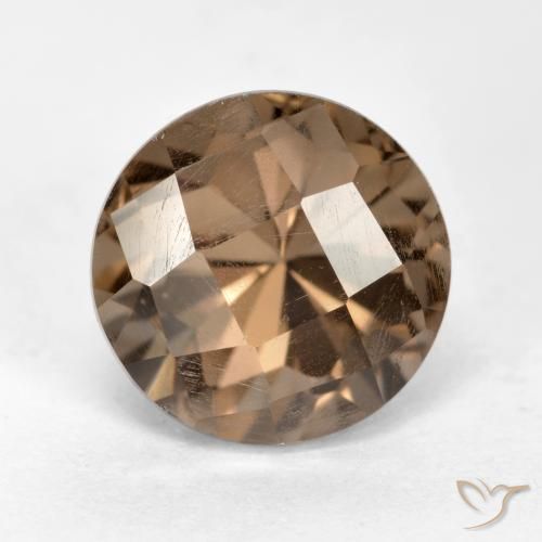 2.64ct 天然 ミディアムブラウン スモーキークォーツ, ラウンド, VS