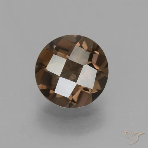 1.49ct 天然 ミディアムブラウン スモーキークォーツ, ラウンド, VVS-VS