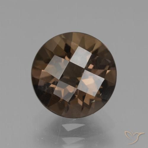 2.29ct 天然 アンバーブラウン スモーキークォーツ, ラウンド, VS