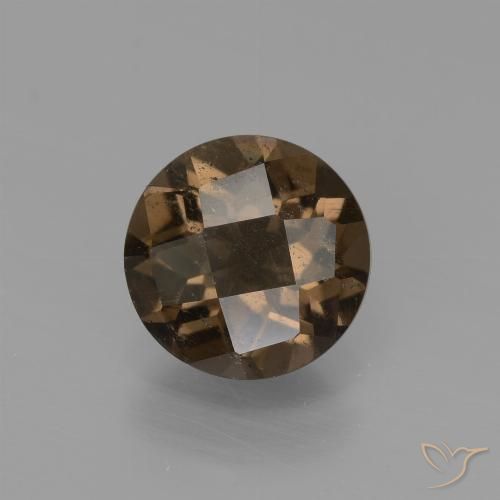 1.43ct 天然 ジンジャーブレッドブラウン スモーキークォーツ, ラウンド, VS-SI