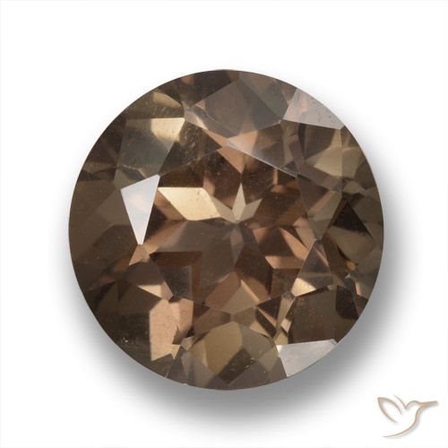 6.34ct 天然 ウォームブラウン スモーキークォーツ, ラウンド, VVS-VS