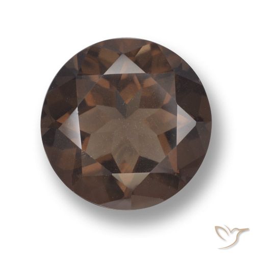 4.78ct 天然 チョコレートブラウン スモーキークォーツ, ラウンド, VVS-VS