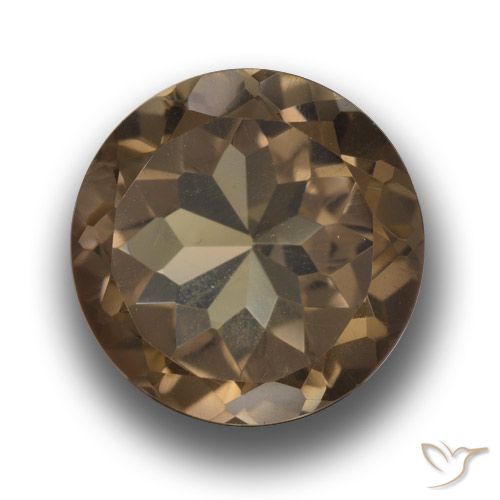 4.13ct 天然 ウォームブラウン スモーキークォーツ, ラウンド, VVS
